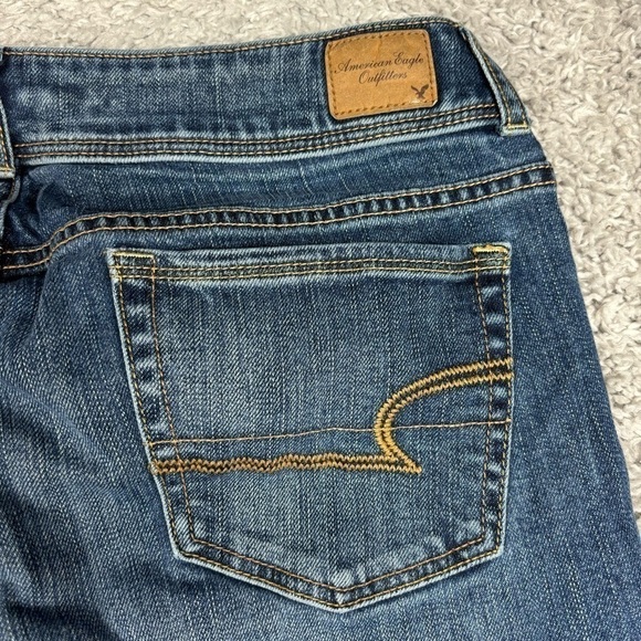 American Eagle Jeans Womens 10 Skinny Stretch Dark Wash Denim Casual Basic Party - Picture 4 of 5